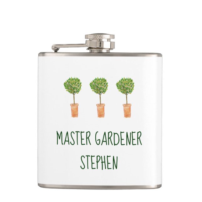 Personalized Master Gardener | Gardening Flask (Front)