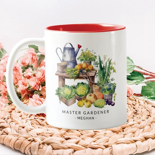 Personalized Master Gardener Two_Tone Coffee Mug