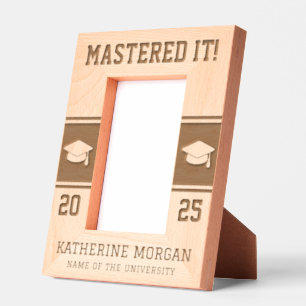 Personalized Masters Degree Graduation  Engraved Frames