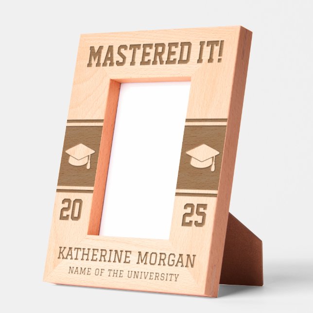 Personalized Masters Degree Graduation  Engraved Frames (Left)