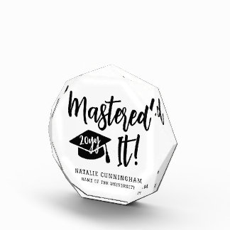 Personalized Masters Degree Graduation Mastered It Acrylic Award