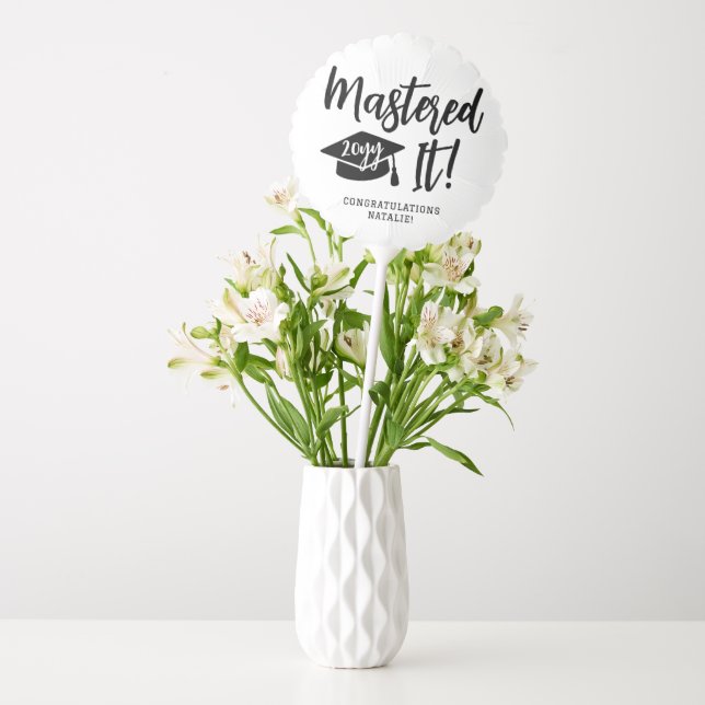 Personalized Masters Degree Graduation Mastered It Balloon (Vase)