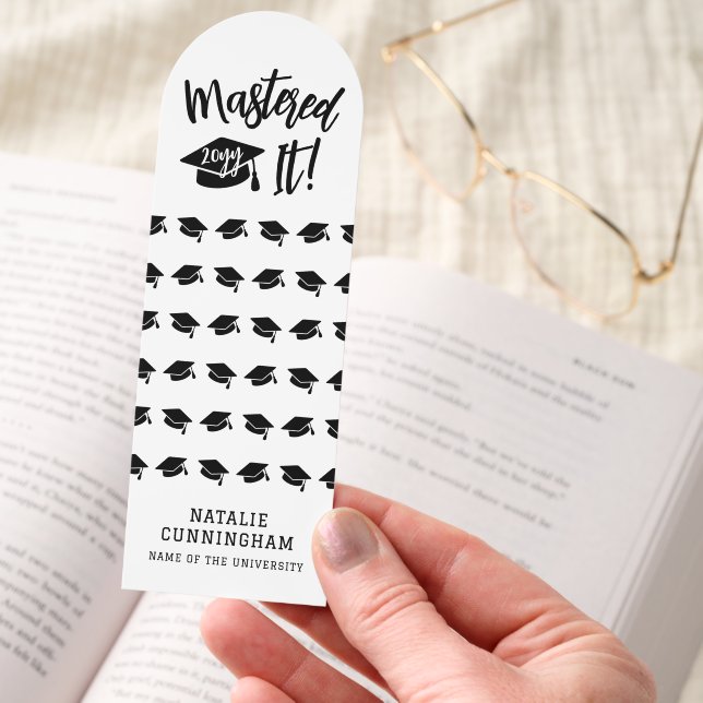 Personalized Masters Degree Graduation Mastered It Bookmarks (Hand)