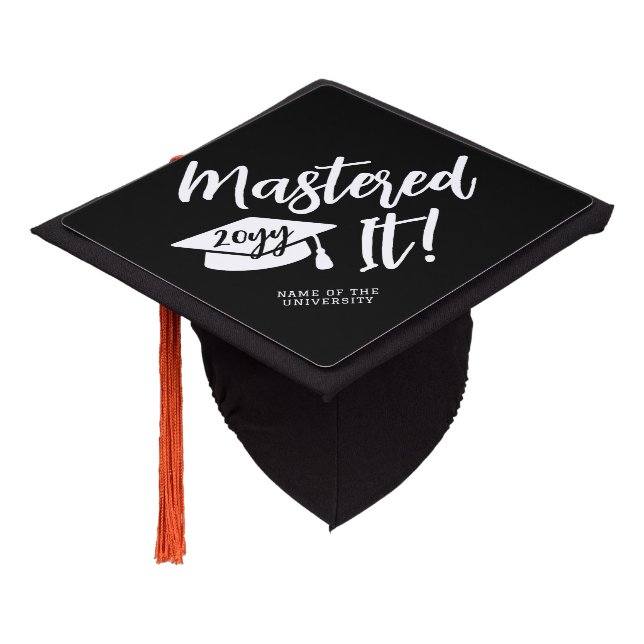 Personalized Masters Degree Graduation Mastered It Cap Topper (Angled)