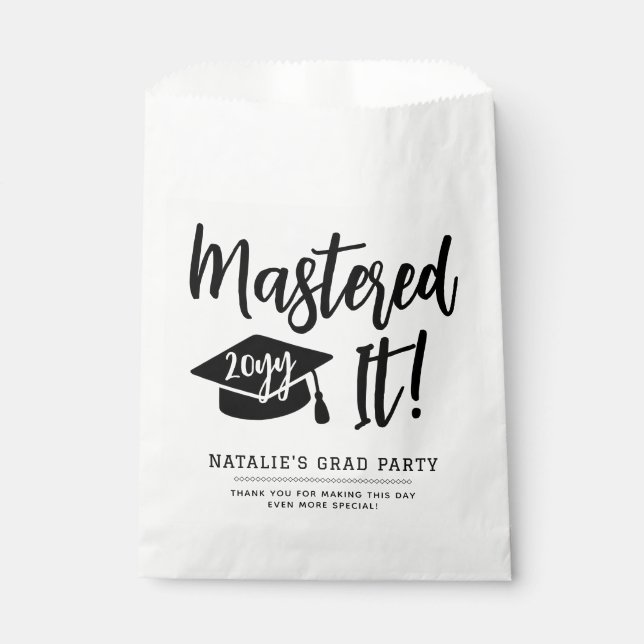 Personalized Masters Degree Graduation Mastered It Favor Bag (Front)