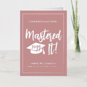 Personalized Masters Degree Graduation Mastered It Foil Greeting Card