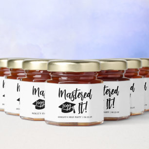 Personalized Masters Degree Graduation Mastered It Honey Jar Favors