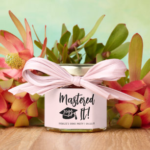 Personalized Masters Degree Graduation Mastered It Honey Jar Favors