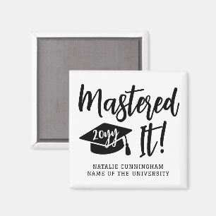 Personalized Masters Degree Graduation Mastered It Magnet