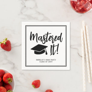 Personalized Masters Degree Graduation Mastered It Napkins