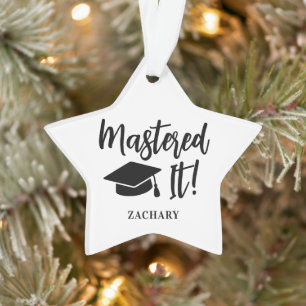 Personalized Masters Degree Graduation Mastered It Ornament