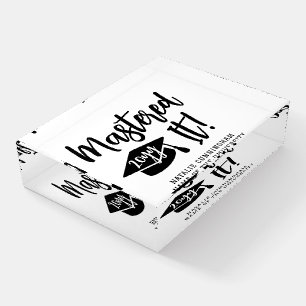 Personalized Masters Degree Graduation Mastered It Paperweight