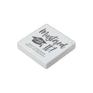 Personalized Masters Degree Graduation Mastered It Stone Magnet