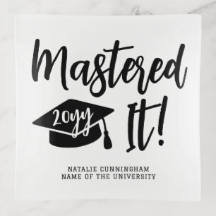 Personalized Masters Degree Graduation Mastered It Trinket Tray