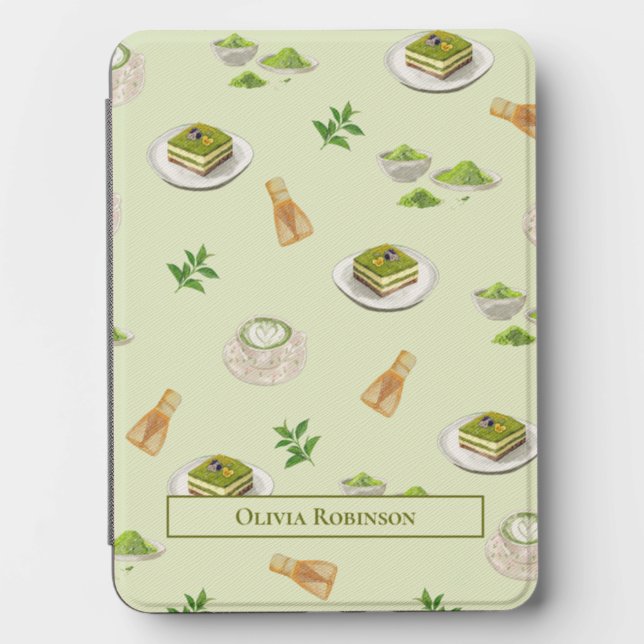 Personalized Matcha Book Lover Kindle Case (Front)