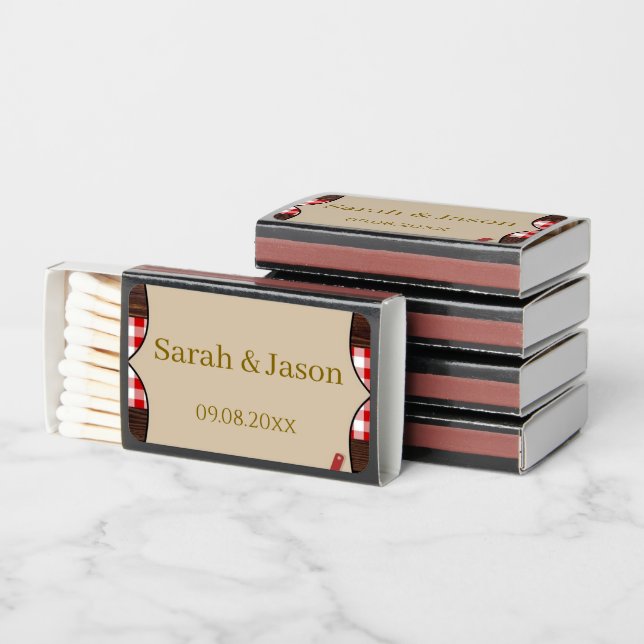 Personalized Matchbooks, Custom Wedding Favors Matchboxes (Stacked)
