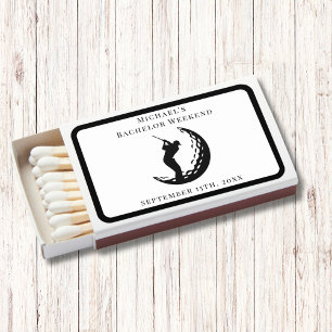 Personalized Matchbox   Bachelor Golf Weekend Matchboxes