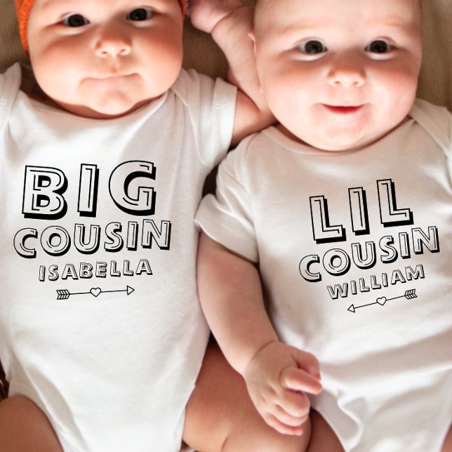 Personalized Matching Big Cousin Baby Bodysuit (Creator Uploaded)