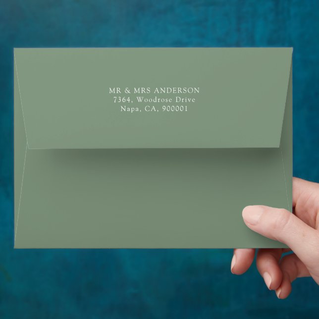 Personalized Matching Envelope with Return Address (Hand)