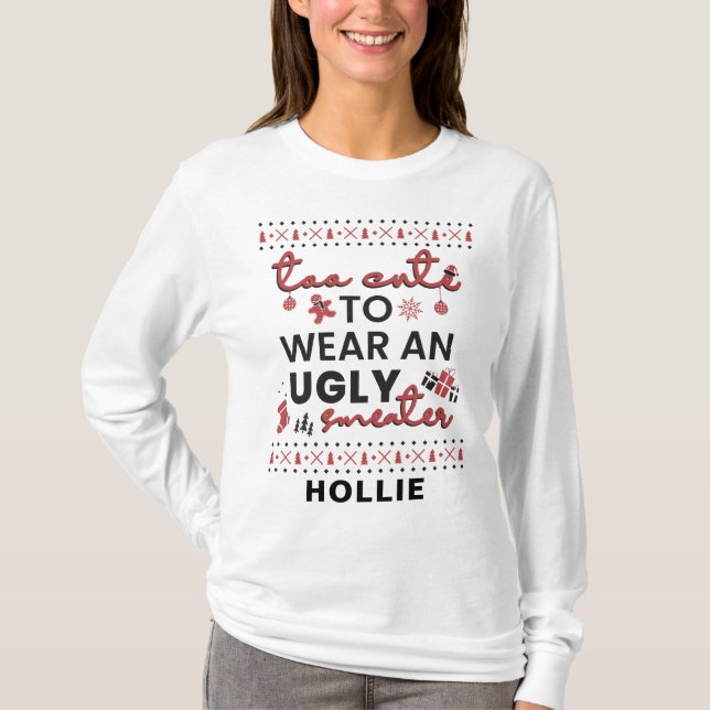Personalized Matching Family Christmas Holidays T-Shirt (Front)