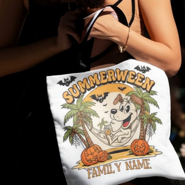 Personalized Matching Family Name Summerween  Tote Bag (Creator Uploaded)