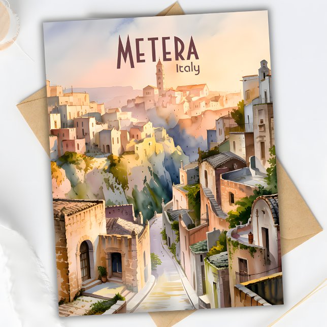 Personalized Matera Italy Travel Sassi di Matera Postcard (Matera Italy Travel Sassi di Matera Postcard)