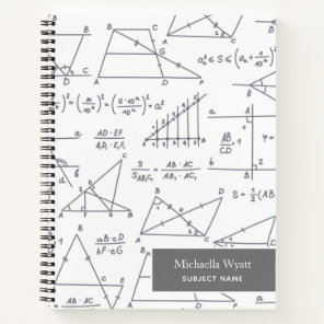 Personalized Math Diagrams Pattern Graph Paper Notebook