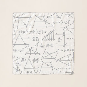 Personalized Math Diagrams Pattern Scarf