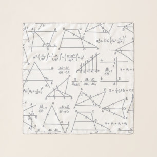 Personalized Math Diagrams Pattern Scarf