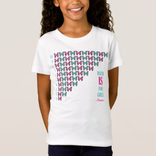 Personalized Math Is For Girls, I Love Counting T-Shirt