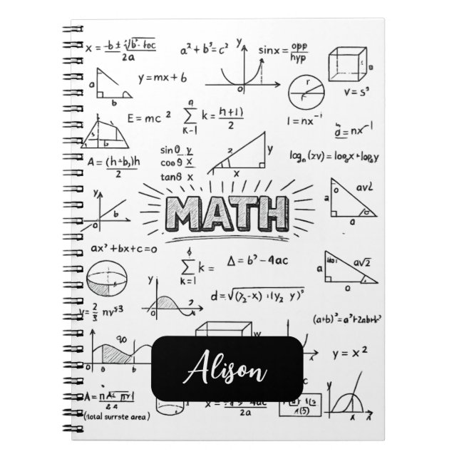Personalized Math Notebook Design Classic for kids (Front)
