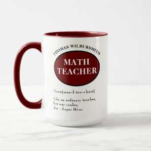 Personalized Math Teacher Mug