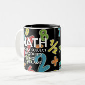 Personalized Math The Only Subject That Counts Two-Tone Coffee Mug (Front Left)