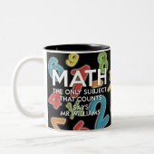 Personalized Math The Only Subject That Counts Two-Tone Coffee Mug (Left)