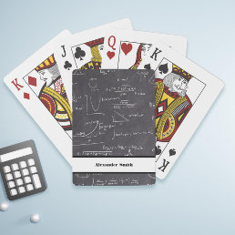 Personalized mathematic equations and graphics playing cards