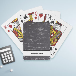 Personalized mathematic equations and graphics poker cards