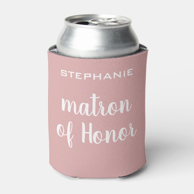 Personalized Matron Of Honor Bridal Party Can Cooler (Can Front)