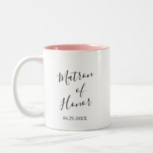 Personalized Matron of Honor Two-Tone Coffee Mug