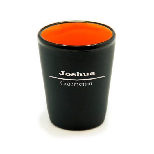 Personalized Matte Black/Color Hilo Shot Glass #8 (Front)