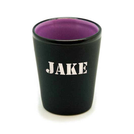 Personalized Matte Black/Color Shot Glass #12 (Front)
