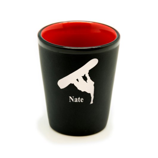 Personalized Matte Black/Color Shot Glass #16 (Front)