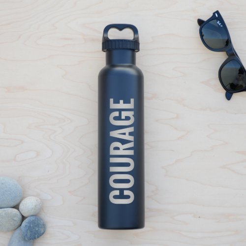 Personalized Matte Black Insulated Water Bottle