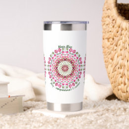 Personalized May Birth Month Flower Mandala Art In Insulated Tumbler