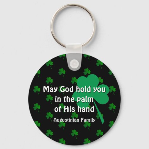 Personalized MAY GOD HOLD YOU St Patricks Day Keychain