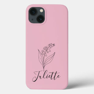 Personalized May Lily of the Valley Birth Flower  iPhone 13 Case