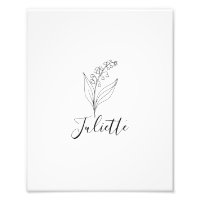 Personalized May Lily of the Valley Birth Flower
