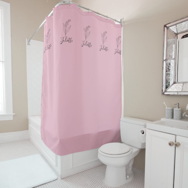 Personalized May Lily of the Valley Birth Flower  Shower Curtain (In Situ)