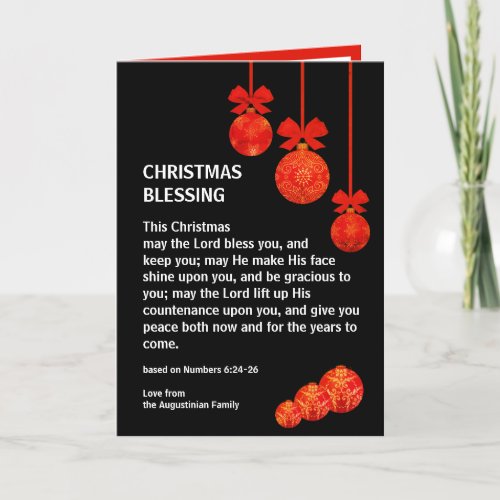 Personalized MAY THE LORD BLESS YOU Christmas Holiday Card