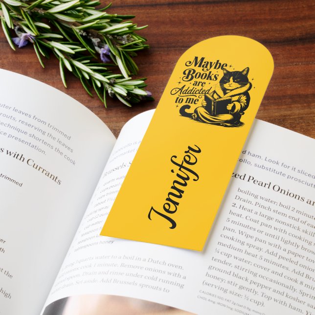 Personalized Maybe Books Are Addicted To Me Yellow Bookmarks (Book)