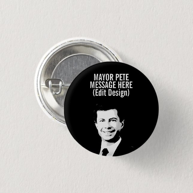 Personalized Mayor Pete Button (Front & Back)